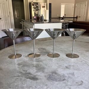 Sur La Table Stainless Steel Martini Glass - Set of 4